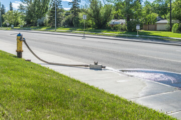 Runnig water hydrant testing
