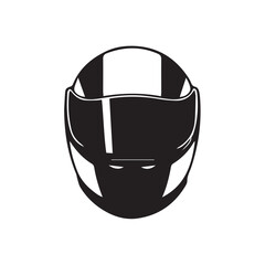 Fototapeta premium black helmet on white background