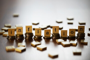Inflation, hyperinflation in the dollar one dollar bill economic direction The concept of reducing...