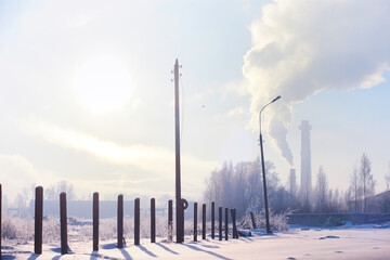 Winter landscape. Trees and plants covered with snow. The beauty of snow covered paths. Snowfall and cooling in tourist areas.