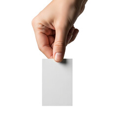 "Hand Holding Blank Business Card"