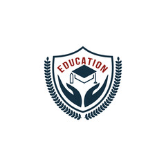 Modern education logo representing knowledge growth creativity learning excellence trust innovation future
