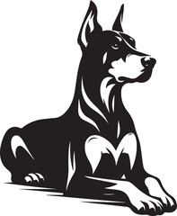 Dobermann Dog Vector	