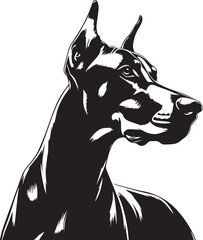 Dobermann Dog Vector	