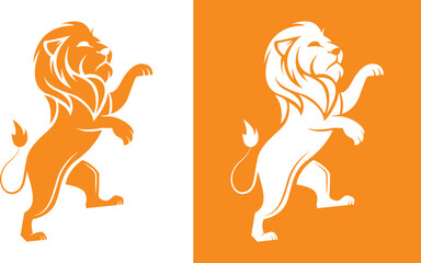 Majestic Lion Rampant Emblem