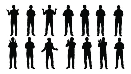 A collection of diverse human figures depicted in a striking black silhouette © JASMIN