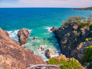 Cliffs and Ocean at Noosa Headland