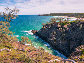 Cliffs and Ocean at Noosa Headland