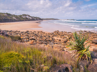Coastal View with Rocks and Surf