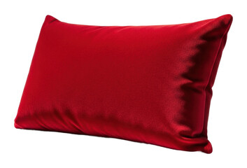 Elegant red pillow displayed in cozy living room isolated on transparent background