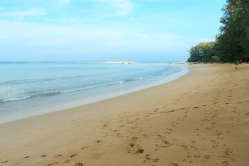 Tropical beach with clear turquoise water, Nai Yang Beach, Phuket, Thailand