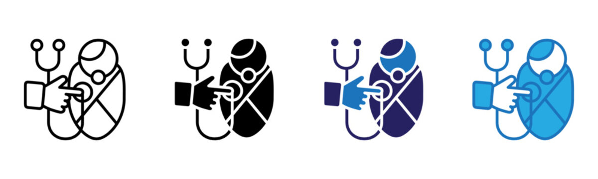 Pediatric Icon Multi Style Vector Illustration