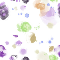 set of watercolor splashes
