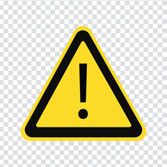 Warning Icon with Exclamation Mark in Triangle