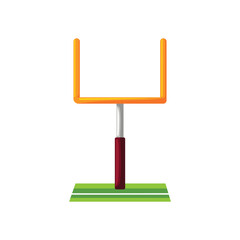 Goalpost icon, football goalpost vector, american football goalpost vector illustration, football clip art, isolated on white background © logomimi