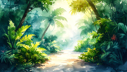 ジャングルの散策路_generated by AI