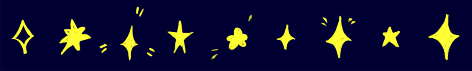 Hand drawn crayon textures with playful star doodles create a soft Christmas magic vibe. Crayon strokes blend with star shine for a charming vintage sticker look. © Анжелика Полтавец