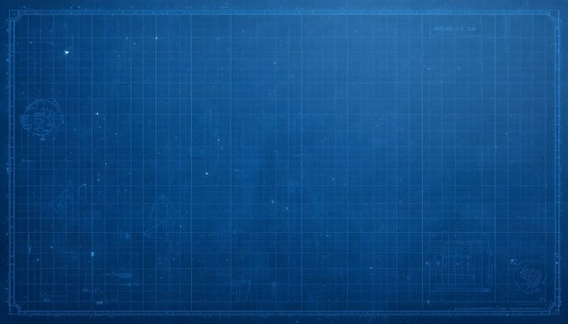 Blueprint digital background featuring grid lines and vector elements, ideal for technical and architectural designs