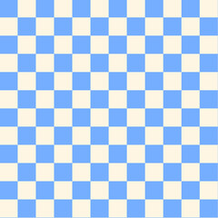 Cute blue and white gingham seamless pattern. Best for background, fabric, textile. 