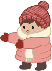 패딩입은 여자아이
