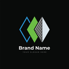 Brand logo template minimal branding design vector