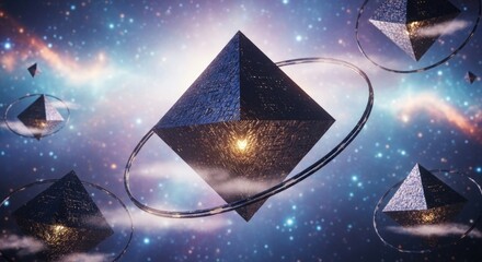 Mysterious Cosmic Pyramids Floating in a Nebula.