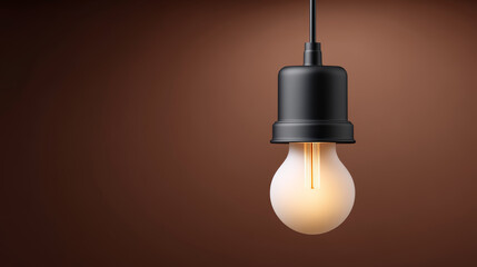 Warm bulb glows, creating radiant sphere of light, so calming