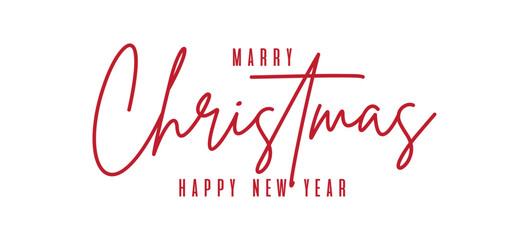 Merry Christmas Handwritten Lettering  Decoration