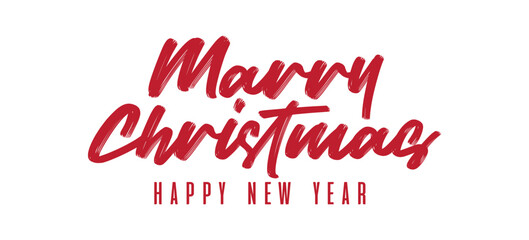 Merry Christmas Handwritten Lettering  Decoration