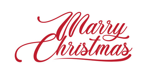 Merry Christmas Handwritten Lettering  Decoration