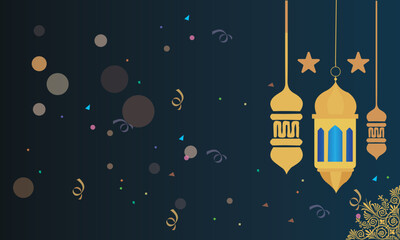 ramadan kareem islamic greeting card background vector illustration
