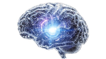 Glowing Blue Brain with Cosmic Neurons and Sparkling Neural Network