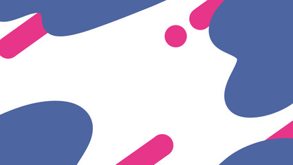 流体シェイプ背景フレーム青とピンク