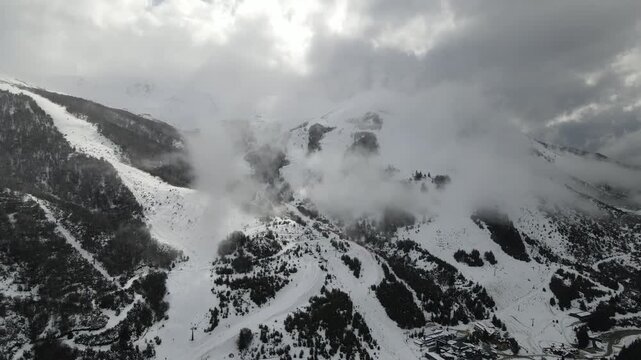 drone view of mountain inm argentina
