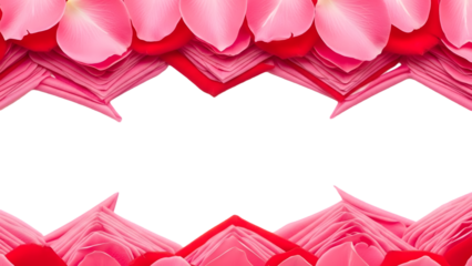 Vibrant pink lotus flowers isolated on transparent background