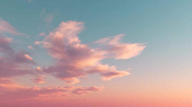 Colorful sky with soft clouds