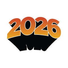 2026 design for new year logo vector