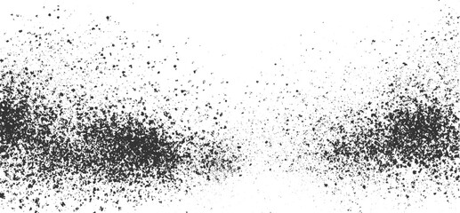 Obraz premium Black ink splatter spray paint texture on white background abstract