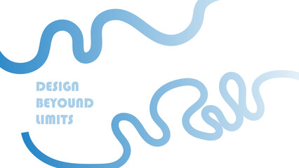 Fototapeta premium Abstract Background with Wavy Gradient Lines for Background Design illustration