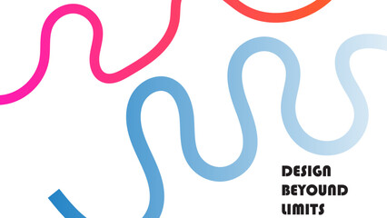 Obraz premium A vibrant series of abstract illustrations featuring flowing gradient lines in dynamic shapes. 