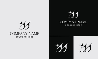 Elegant W Letter Logo Design with Star Element