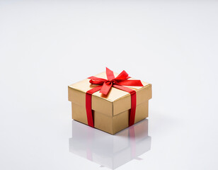 Obraz premium Gift Box with Red Ribbon
