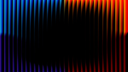 Abstract Dark Gradient Background with Vertical Light Stripes and Soft Glow in Multicolor Neon Tones. 