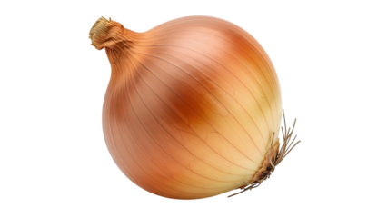 Yellow onion isolated on a transparent background vegetable food ingredient