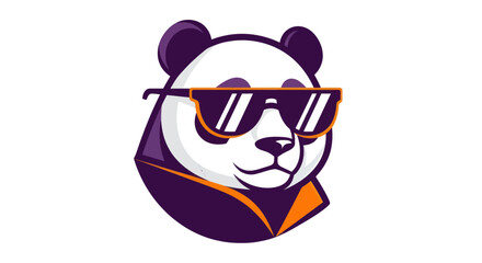 Stylized panda illustration wearing sunglasses and stylish apparel © Andre