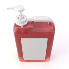 Transparent 5 Litre Cleaning Container with Pump 3D Render