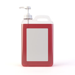 Transparent 5 Litre Cleaning Container with Pump 3D Render