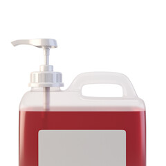 Transparent 5 Litre Cleaning Container with Pump 3D Render
