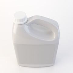 Generic White 3 Litre Cleaning Container 3D Render