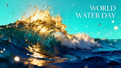 World Water Day Typography Poster Save Water Campaign